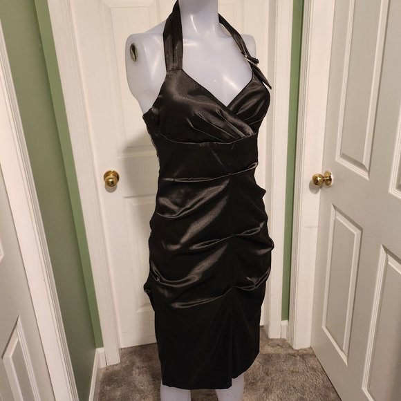 Satin Cocktail Dress - Picture 1 of 3